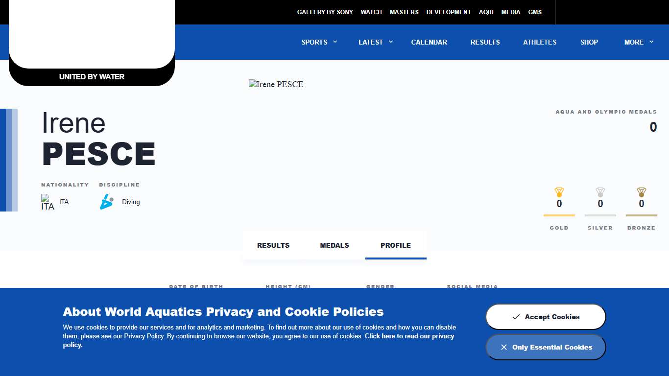 Irene PESCE | Profile | World Aquatics Official